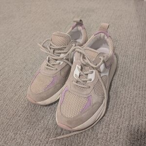 Women's Sneakers in Beige and Purple